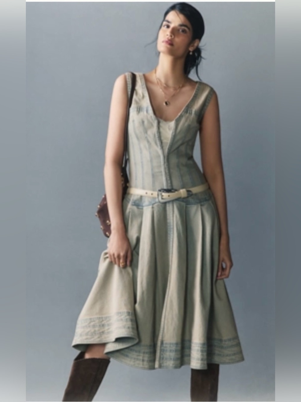 Pilcro Midi Corset Dress XS NWT